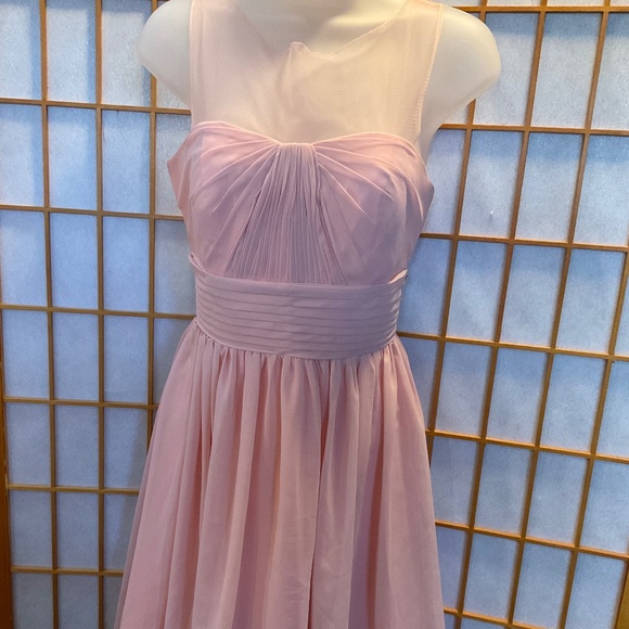 Springtime pink bridesmaid’s or special occasion midi dress - Picture 1 of 16